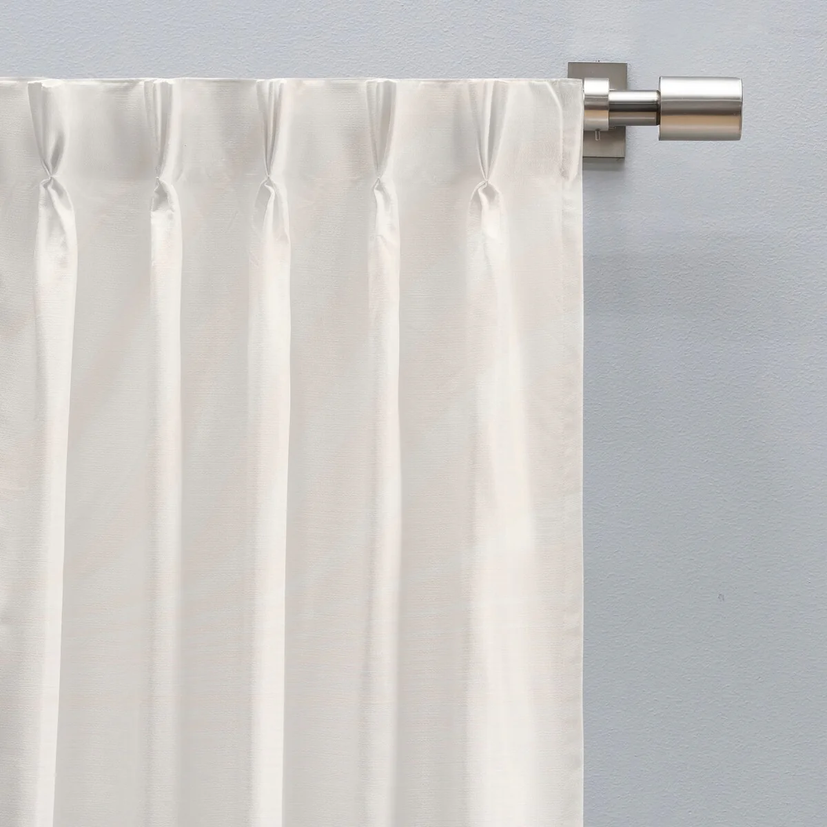 Premium Grasscloth Sheen Pinch Pleat w Back Tab Patio Curtain Panel